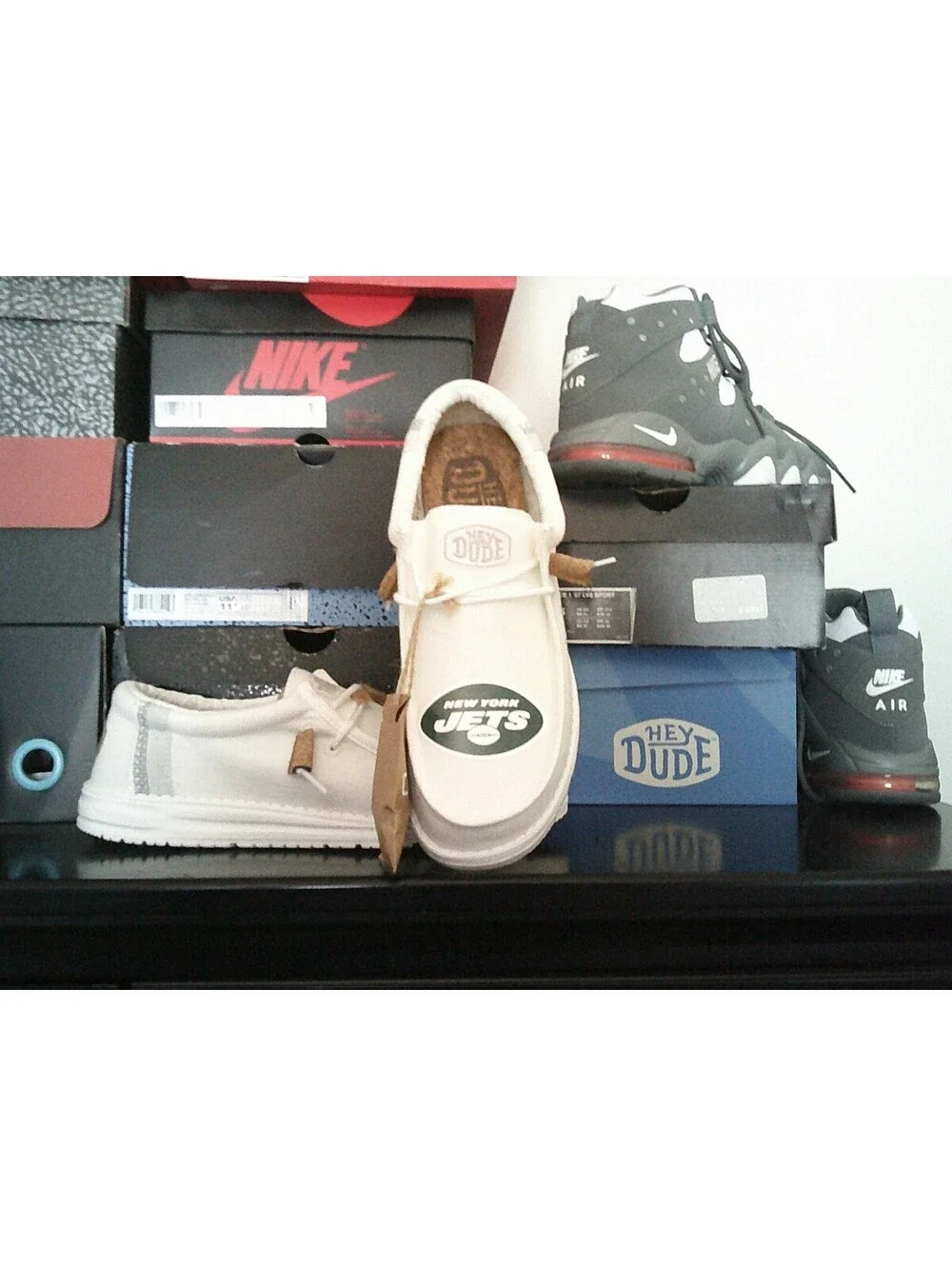 Hey Dudes Shoes Mens Size 12 Off White New York Jets